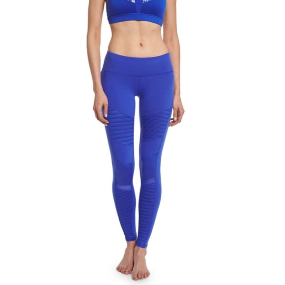 Alo Yoga Moto Leggings Electric Blue